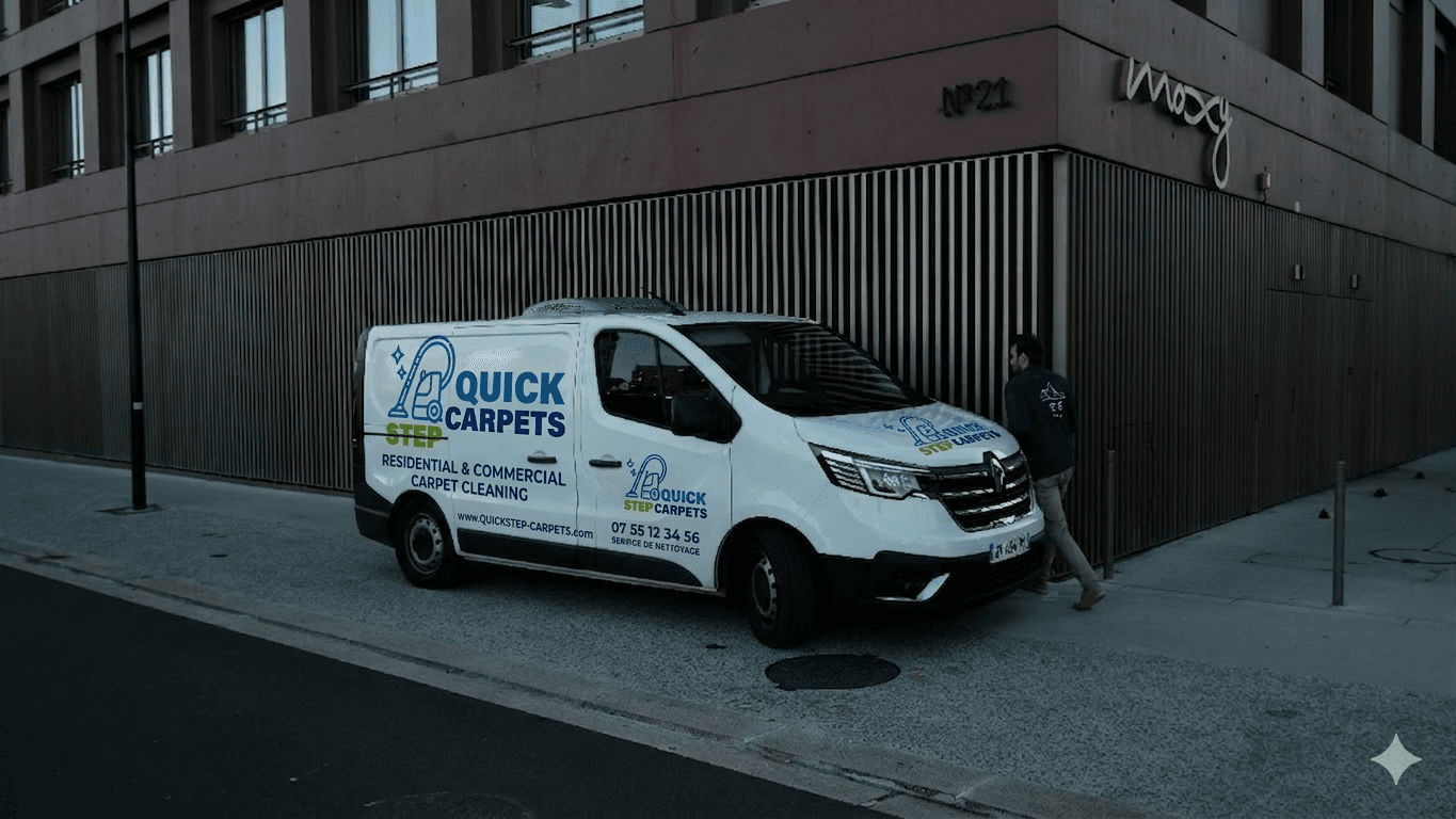 Cleaning service van background